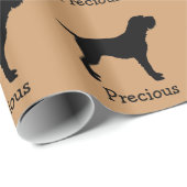 Cadeau Papier d'enrobage personnalisé Pointeur à poils du (Coin rond)