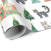 Cadeau Papier d'enrobage pour fêtes de chat tacheté (Beng (Coin rond)