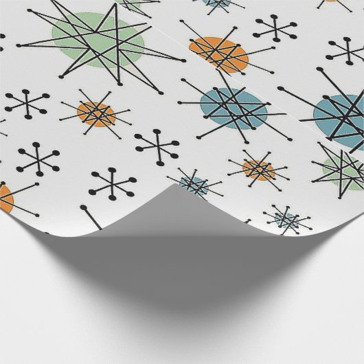 Cadeau Papier d'enrobage Retro Starburst (Coin)