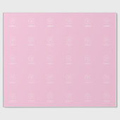 Cadeau Papier d'enrobage rose avec logo (Plat)