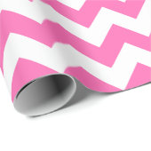 Cadeau Papier d'enrobage rose et blanc grand fromage (Coin rond)