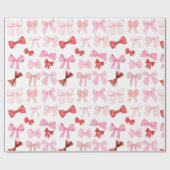 Cadeau Papier d'enrobage rose et rouge des vaches (Plat)