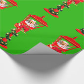 Cadeau Papier d'enrobage rouge de la lampe de Noël (Coin)