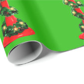 Cadeau Papier d'enrobage rouge de la lampe de Noël (Coin rond)