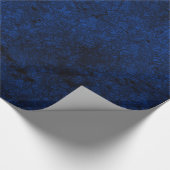 Cadeau Papier d'enrobage Royal Blue Distressed Goth Damas (Coin)