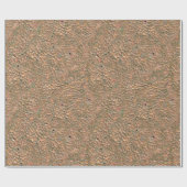 Cadeau Papier d'enrobage texturé en cuivre vieilli (Plat)