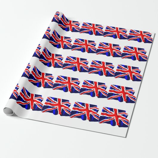 Cadeau Papier d'enrobage Union Jack (Déroulé)