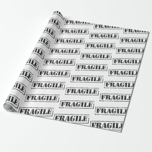 Cadeau Papier d'enrobage Vintage fragile (Déroulé)
