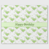 Cadeau Papier d'enveloppe de coeurs de vert de menthe de (Plat)