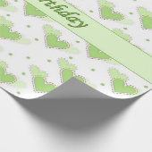 Cadeau Papier d'enveloppe de coeurs de vert de menthe de (Coin)