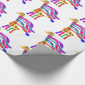 Cadeau Papier d'enveloppe de girafe de Noël heureux (Coin)