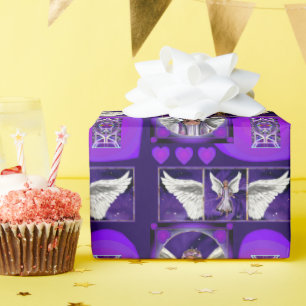 Cadeau Papier d'enveloppement à âme violet