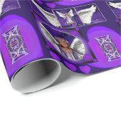 Cadeau Papier d'enveloppement à âme violet (Coin rond)