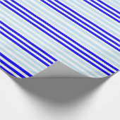 Cadeau Papier d'enveloppement à bande bleue (Coin)