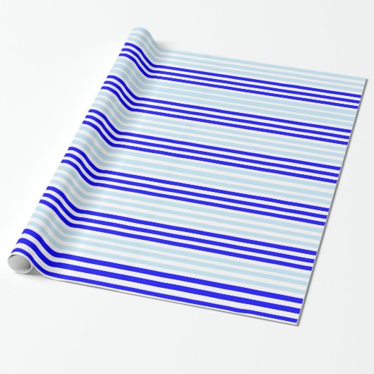 Cadeau Papier d'enveloppement à bande bleue (Déroulé)