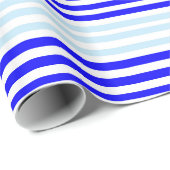 Cadeau Papier d'enveloppement à bande bleue (Coin rond)