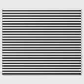 Cadeau Papier d'enveloppement à bandes noires et blanches (Plat)