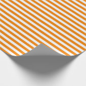 Cadeau Papier d'enveloppement à bandes orange et blanches (Coin)