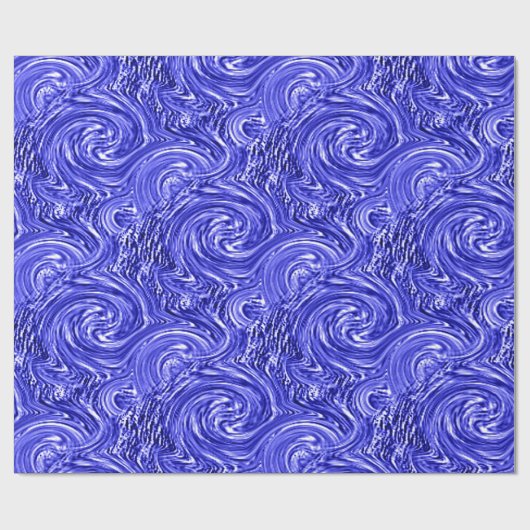 Cadeau Papier d'enveloppement à billes bleues (Plat)