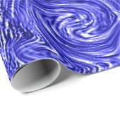 Cadeau Papier d'enveloppement à billes bleues (Coin rond)