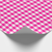 Cadeau Papier d'enveloppement à blanc et rose chaud (Coin)