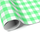 Cadeau Papier d'enveloppement à blanc et vert clair (Coin rond)
