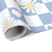 Cadeau Papier d'enveloppement À damiers gris (Coin rond)