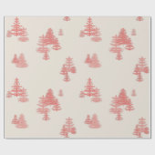 Cadeau Papier d'enveloppement À feuillage persistant roug (Plat)