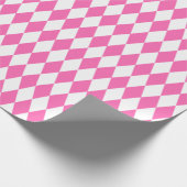 Cadeau Papier d'enveloppement à grand arlequin rose et bl (Coin)