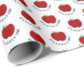 Cadeau Papier d'enveloppement à la pomme mignon (Coin rond)