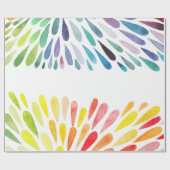 Cadeau Papier d'enveloppement à l'aquarelle arc-en-ciel (Plat)