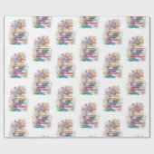 Cadeau Papier d'enveloppement à l'aquarelle florale (Plat)