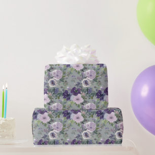 Cadeau Papier d'enveloppement à l'aquarelle violet