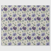 Cadeau Papier d'enveloppement à l'aquarelle violet (Plat)