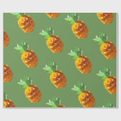 Cadeau Papier d'enveloppement à l'origami d'ananas (Plat)