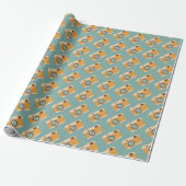 Cadeau Papier d'enveloppement à motif de caméra rétro (Déroulé)