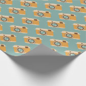 Cadeau Papier d'enveloppement à motif de caméra rétro (Coin)