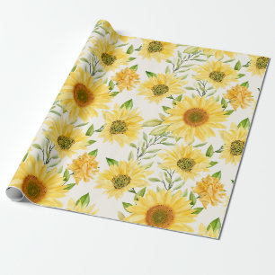 Cadeau Papier d'enveloppement à motif floral