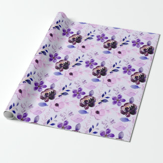 Cadeau Papier d'enveloppement à motif floral
