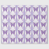 Cadeau Papier d'enveloppement à papillon violet 31 (Plat)