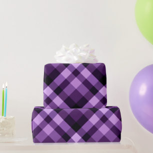 Cadeau Papier d'enveloppement à plumes mauve de prune mod