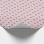 Cadeau Papier d'enveloppement à points de la Polka rose Q (Coin)