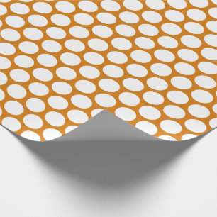 Cadeau Papier d'enveloppement à points de Polka orange br