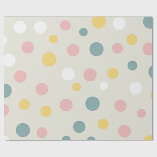 Cadeau Papier d'enveloppement à points Polka (Plat)