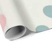 Cadeau Papier d'enveloppement à points Polka (Coin rond)