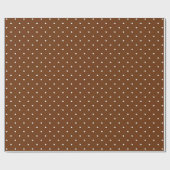 Cadeau Papier d'enveloppement à points Polka Brown et bla (Plat)