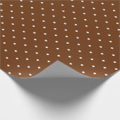 Cadeau Papier d'enveloppement à points Polka Brown et bla (Coin)