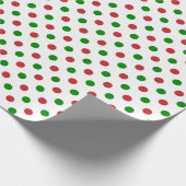 Cadeau Papier d'enveloppement à points Polka de Noël roug (Coin)
