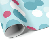 Cadeau Papier d'enveloppement à pois de Noël (Coin rond)