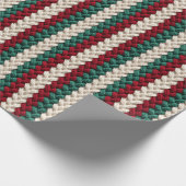 Cadeau Papier d'enveloppement à rayures de Noël ajustées (Coin)